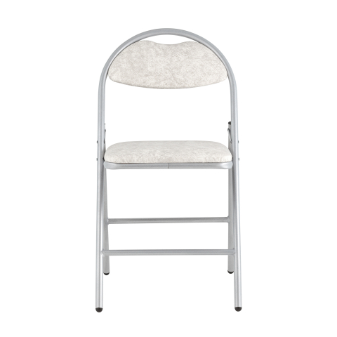 Стул складной Hagen экокожа белый мрамор каркас металлик