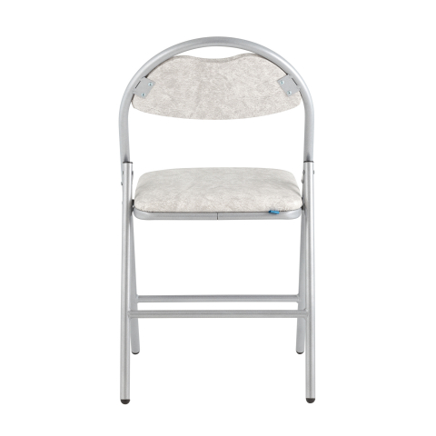 Стул складной Hagen экокожа белый мрамор каркас металлик