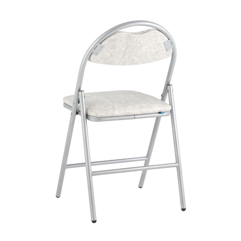 Стул складной Hagen экокожа белый мрамор каркас металлик