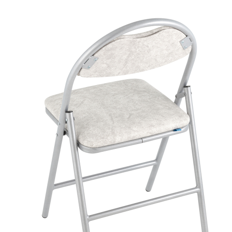 Стул складной Hagen экокожа белый мрамор каркас металлик