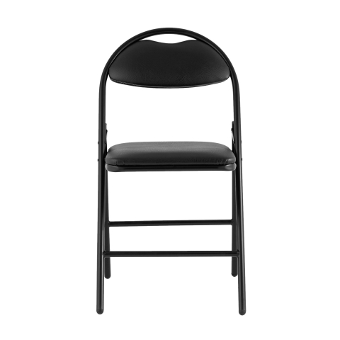 Стул складной Hagen экокожа черный каркас черный