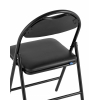 Стул складной Hagen экокожа черный каркас черный