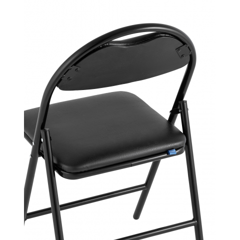 Стул складной Hagen экокожа черный каркас черный