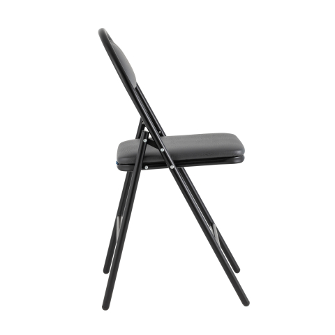 Стул складной Hagen экокожа серый каркас черный