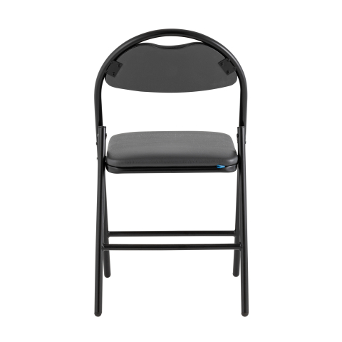 Стул складной Hagen экокожа серый каркас черный