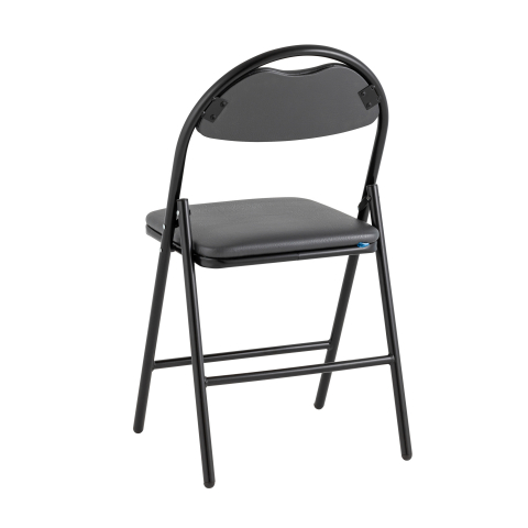 Стул складной Hagen экокожа серый каркас черный