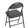 Стул складной Hagen экокожа серый каркас черный