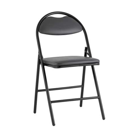 Стул складной Hagen экокожа серый каркас черный