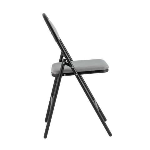 Стул складной Hagen велюр серый каркас черный