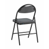 Стул складной Hagen велюр тёмно-серый каркас черный