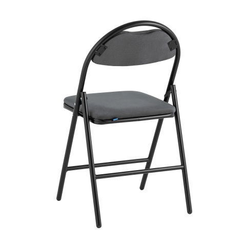 Стул складной Hagen велюр тёмно-серый каркас черный