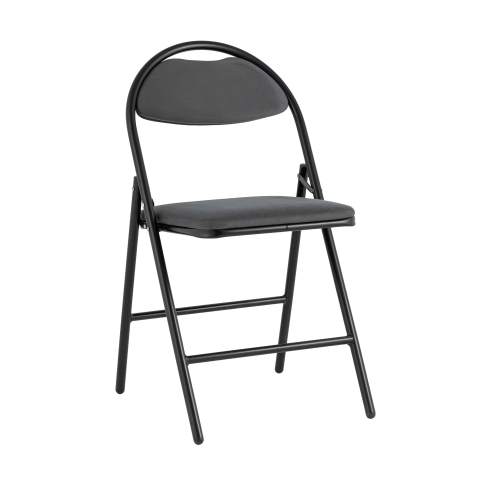 Стул складной Hagen велюр тёмно-серый каркас черный