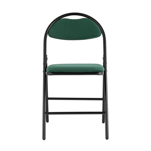 Стул складной Hagen велюр зелёный каркас черный