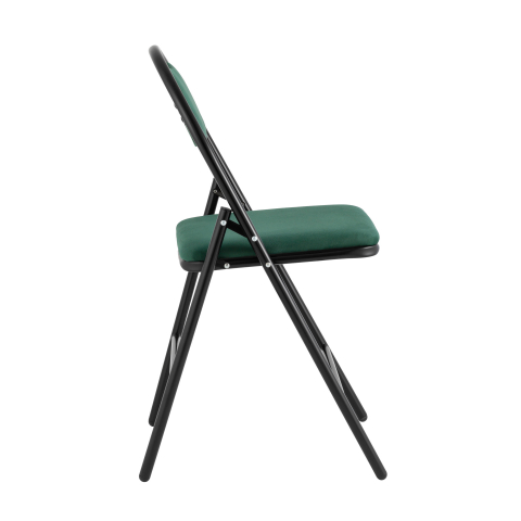 Стул складной Hagen велюр зелёный каркас черный
