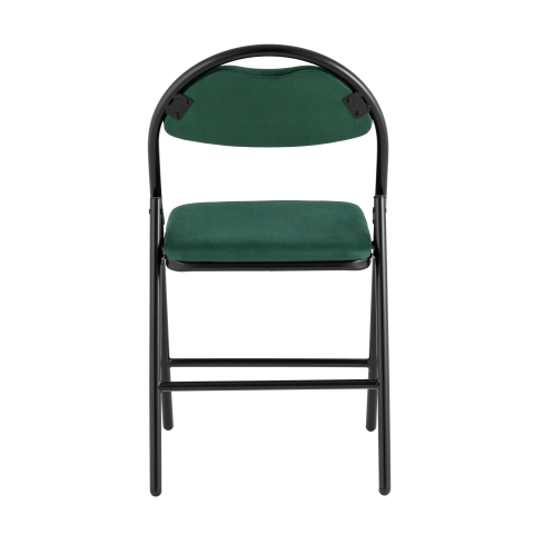 Стул складной Hagen велюр зелёный каркас черный