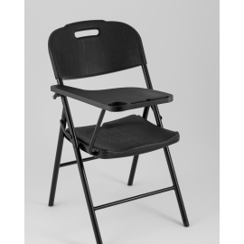 Стул складной банкетный со столиком черный