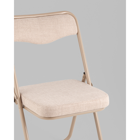 Стул складной Джонни рогожка бежевая каркас бежевый