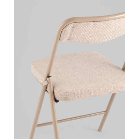 Стул складной Джонни рогожка бежевая каркас бежевый