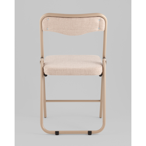 Стул складной Джонни рогожка бежевая каркас бежевый