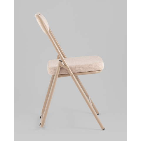 Стул складной Джонни рогожка бежевая каркас бежевый
