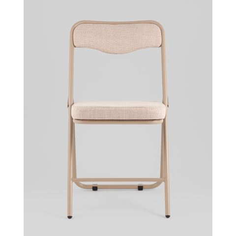 Стул складной Джонни рогожка бежевая каркас бежевый