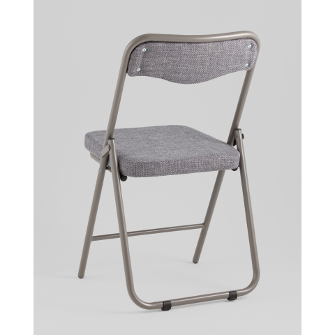 Стул складной Джонни рогожка серо-голубой каркас серый