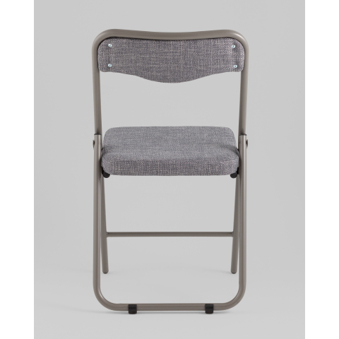 Стул складной Джонни рогожка серо-голубой каркас серый