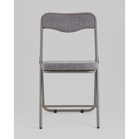 Стул складной Джонни рогожка серо-голубой каркас серый