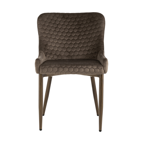 Стул Ститч Хани велюр коричневый ножки дерево