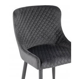 Стул Ститч серый ножки велюр