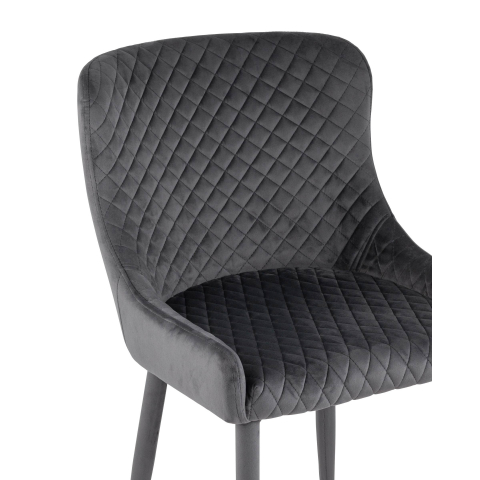 Стул Ститч серый ножки велюр