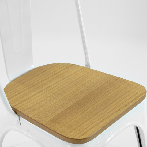 Стул Tolix Style Wood белый