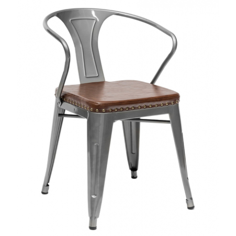 Стул Tolix ARMS Soft серый