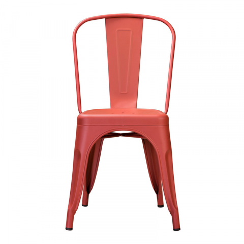 Стул Tolix style Коралловый красный