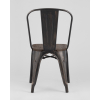 Стул Tolix style wood черный патина золото
