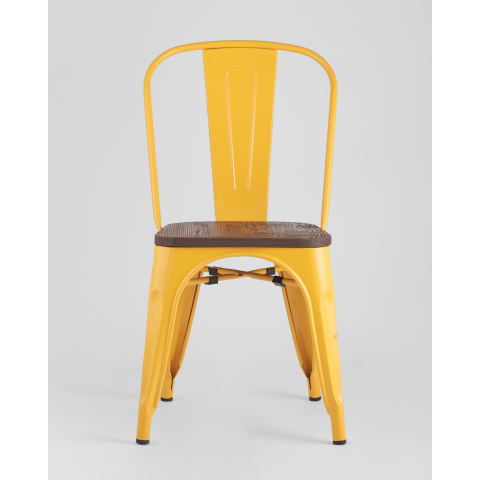 Стул Tolix style wood желтый