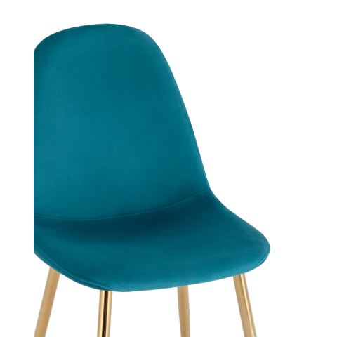 Стул Валенсия SN велюр аквамарин золотые ножки