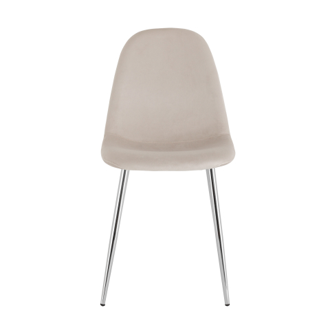 Стул Валенсия SN велюр бежевый хромированные ножки