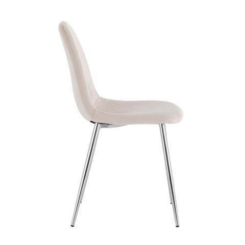 Стул Валенсия SN велюр бежевый хромированные ножки