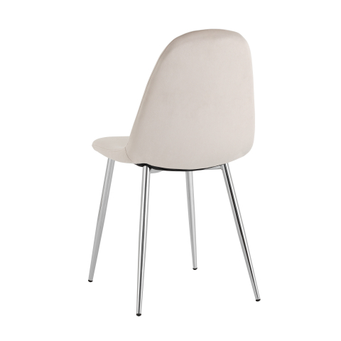 Стул Валенсия SN велюр бежевый хромированные ножки
