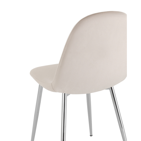 Стул Валенсия SN велюр бежевый хромированные ножки