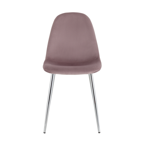 Стул Валенсия SN велюр розовый хромированные ножки