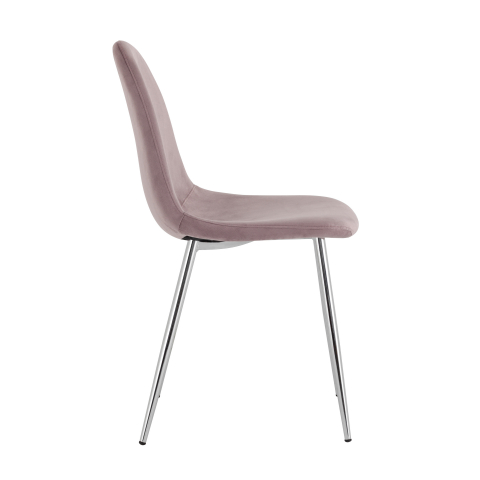 Стул Валенсия SN велюр розовый хромированные ножки