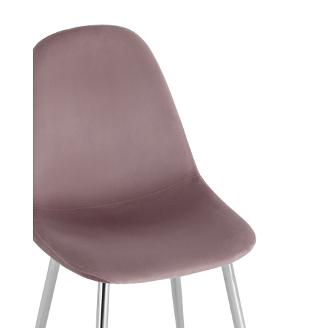 Стул Валенсия SN велюр розовый хромированные ножки