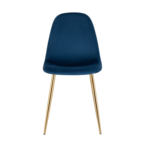 Стул Валенсия SN велюр темно-синий золотые ножки