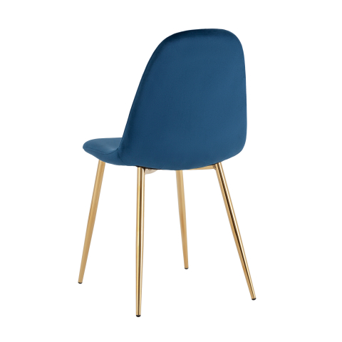 Стул Валенсия SN велюр темно-синий золотые ножки
