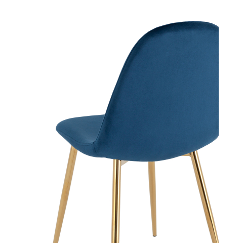 Стул Валенсия SN велюр темно-синий золотые ножки