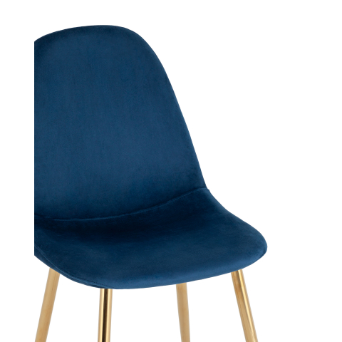 Стул Валенсия SN велюр темно-синий золотые ножки