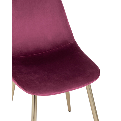 Стул Валенсия велюр бордо золотые ножки
