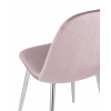 Стул Валенсия велюр розовый хромированные ножки